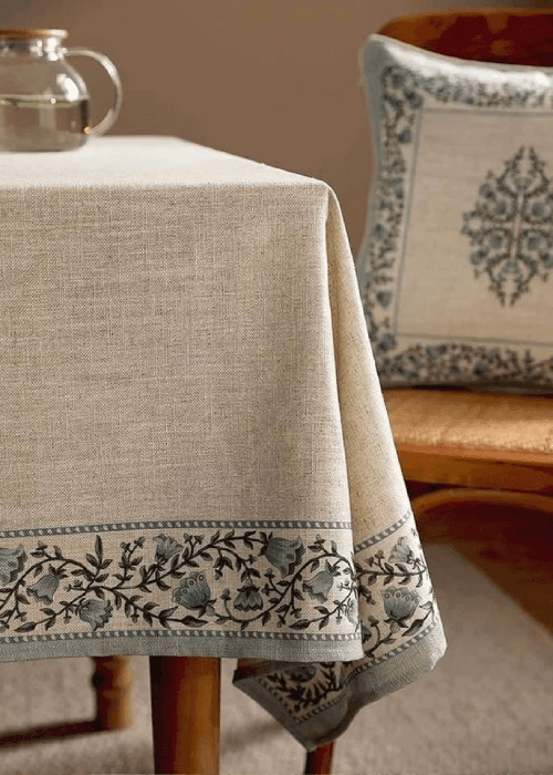 Floral print fabric inspired by traditional Indian textiles