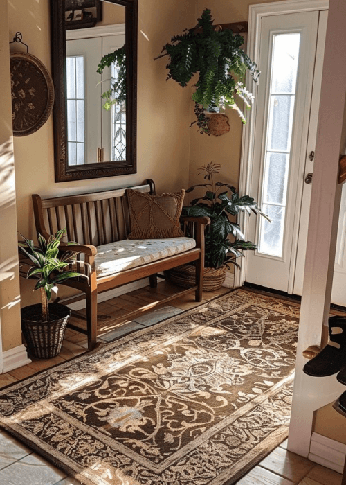 printed fabrics and floral patterns used in home interior