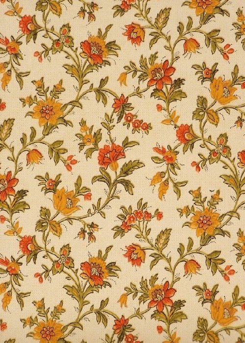 Organic floral pattern on fabric inspired by natural forms