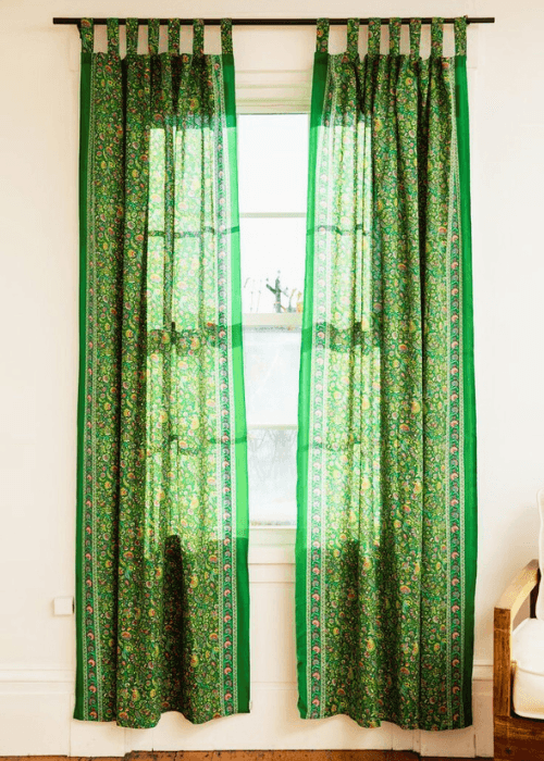 Floral furnishings featuring traditional Sanganeri hand block printed cotton