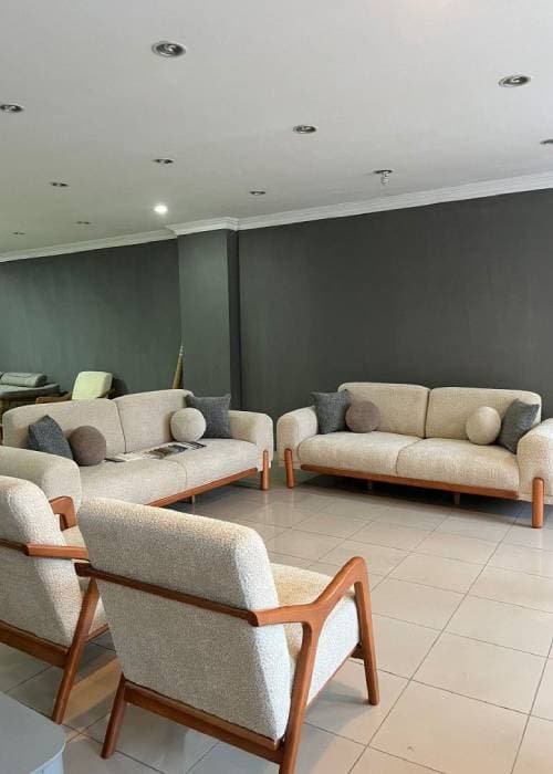 Matching furniture, sofa set in Indian household 