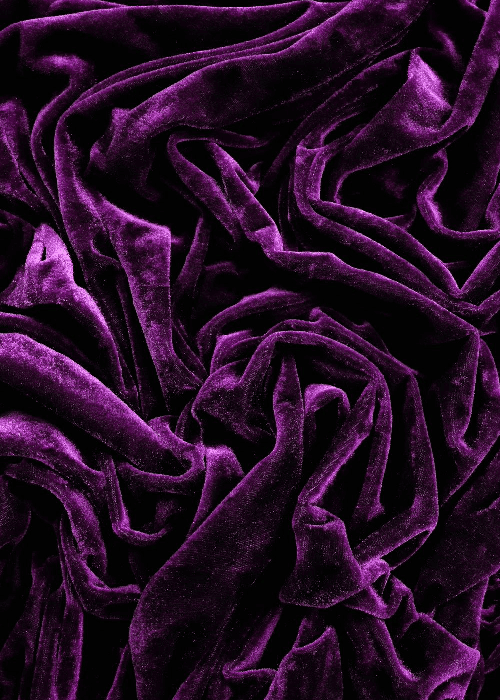 Close-up of velvet fabric showing dense pile texture and soft light absorption
