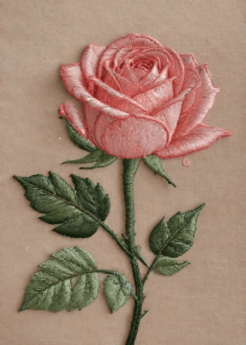 Rose motif detailing on floral cushion fabric designed for warm, expressive homes