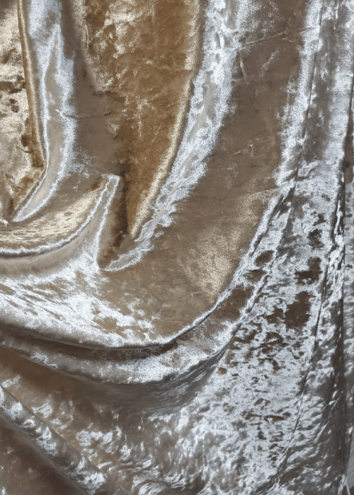 Panne velvet with a shiny, pressed finish