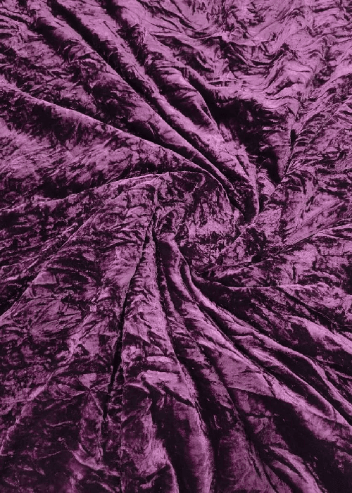 crushed velvet with textured, crushed patterns