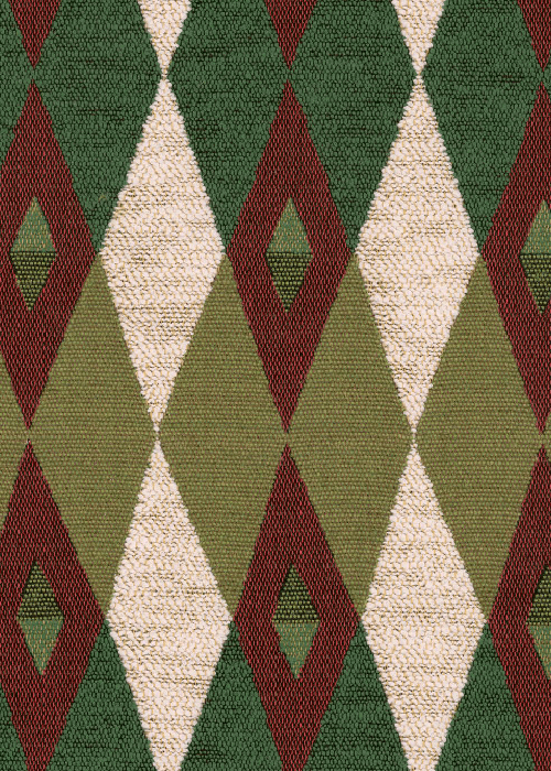 Geometric patterned fabric featuring structured lines and repeating shapes in home furnishings