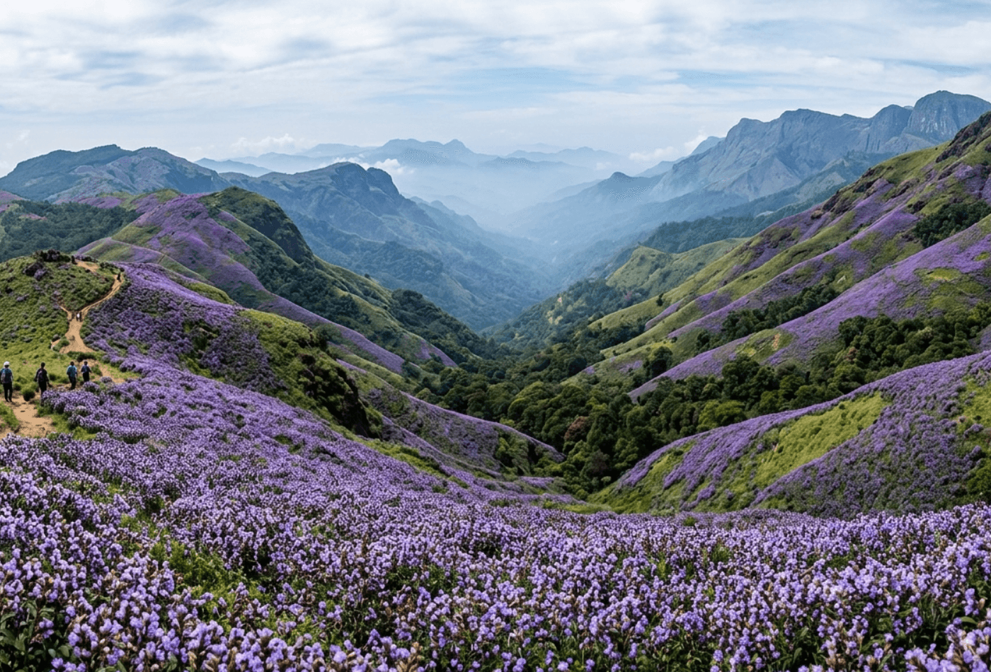 Most beautiful flower festivals and seasonal bloom landscapes in India featuring the Valley of Flowers in Uttarakhand during peak monsoon bloom season